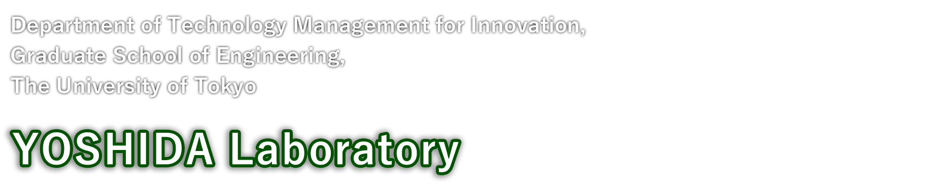 Department of Environment Systems, Graduate School of Frontier Sciences / Program for Social Innovation, Department of Systems Innovation, Faculty of Engineering, The University of Tokyo, YOSHIDA Laboratory